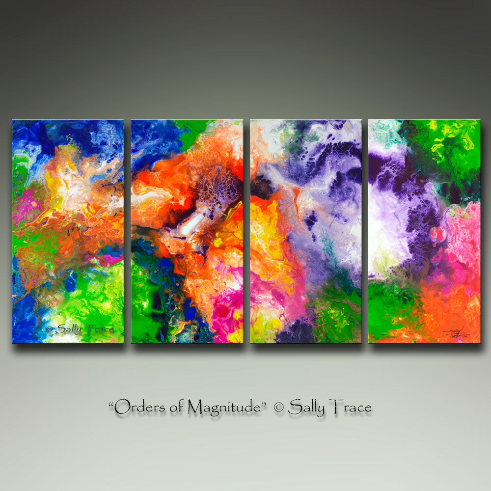 Orders of Magnitude, abstract art prints on canvas by Sally Trace