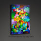 Abstract painting by Sally Trace, Pinwheel Blooms