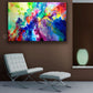 Fluid abstract paiting prints on canvas by Sally Trace "Touch Me Here", room view
