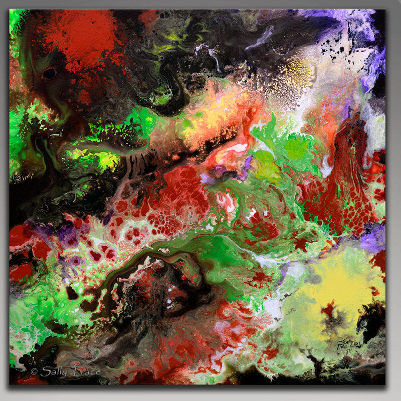 Strata, original fluid painting by Sally Trace