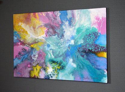 When the Angel Came, original abstract painting by Sally Trace