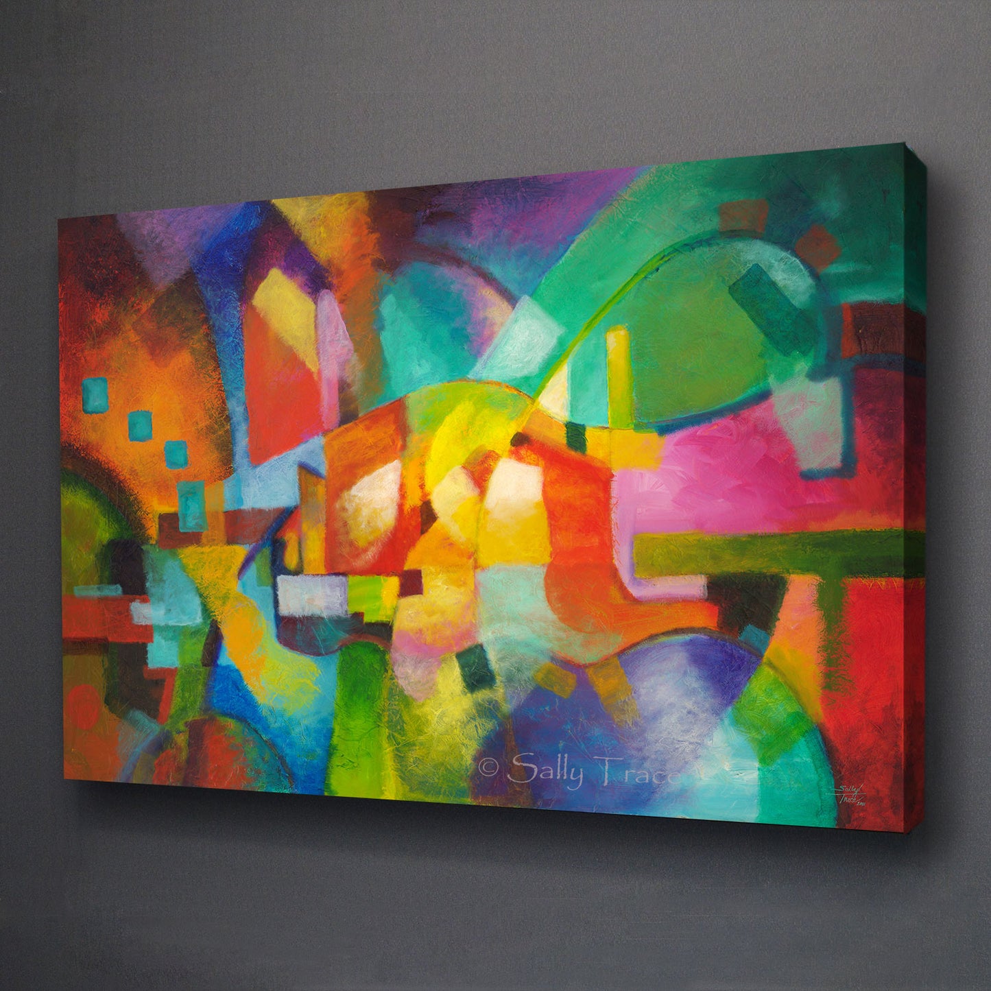 Contemporary abstract art by Sally Trace, "Attraction"