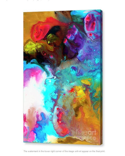 Contemporary abstract art for sale, fluid art triptych giclee print set by Sally Trace "The Beauty of Spring"