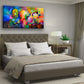 Large fine art canvas prints, canvas giclee prints by Sally Trace, "Big City", large wall art prints, modern art for the bedroom, contemporary modern living room wall art