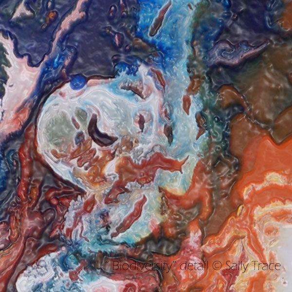 Fluid abstract art for slae by Sally Trace, "Biodiversity", detail
