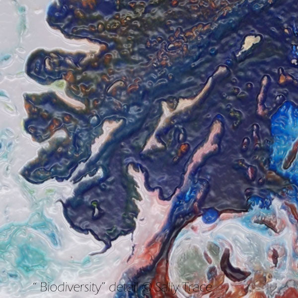 Fluid abstract art for slae by Sally Trace, "Biodiversity", detail