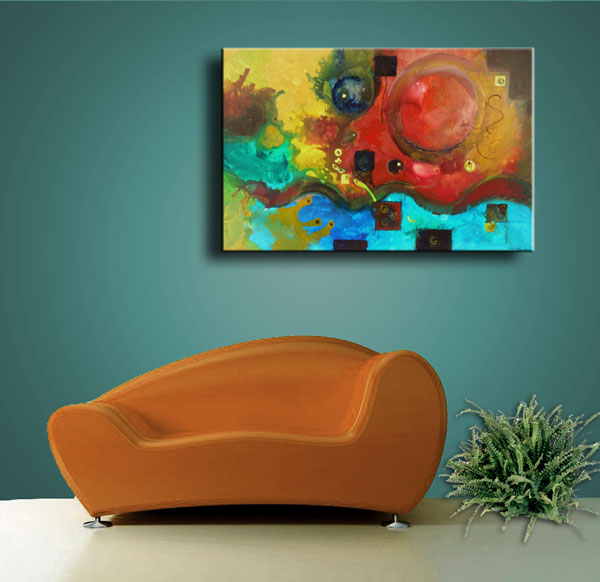 Fluid free form abstract painting, Come Back to Me by Sally Trace