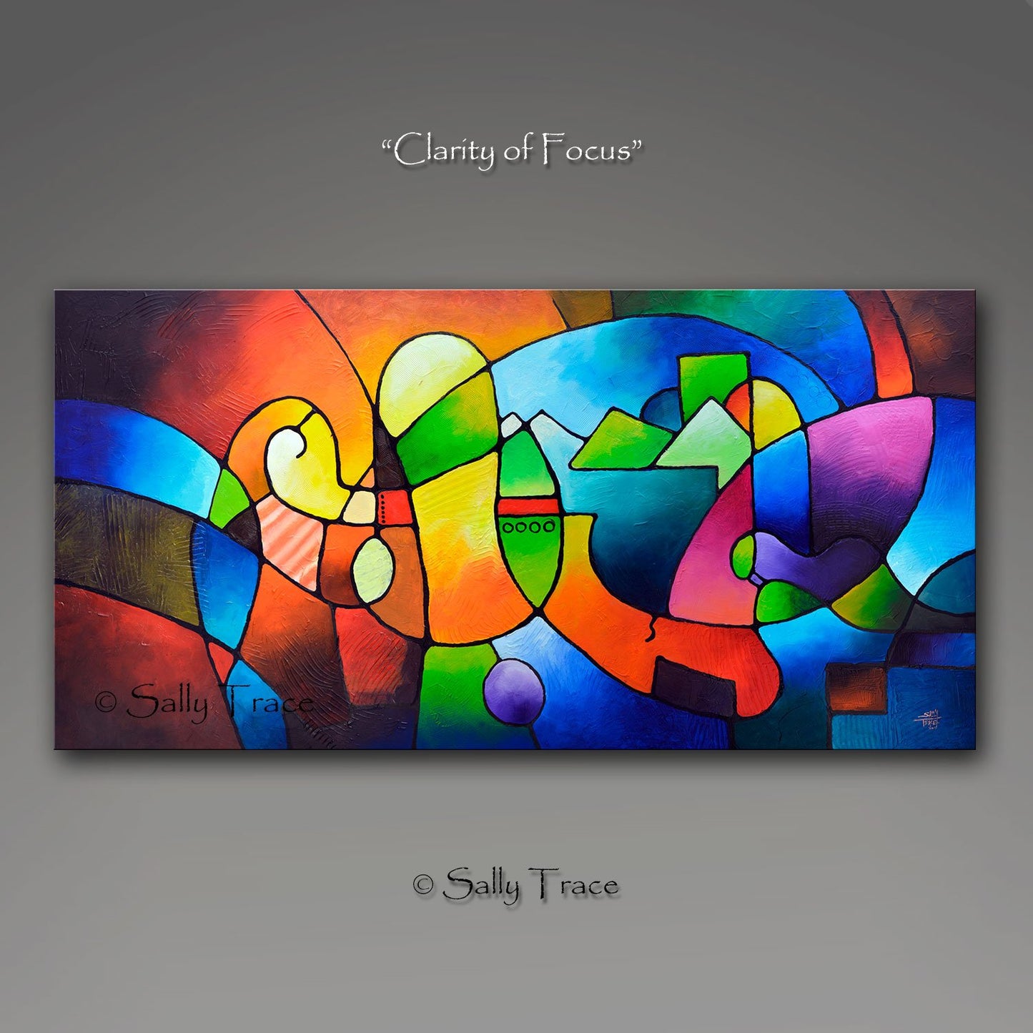 Clarity of Focus abstract painting print by Sally Trace
