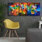 Clear Focus 2, canvas giclee print set from my original abstract triptych paintings