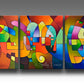 Clear Focus 2, canvas giclee print set from my original abstract triptych paintings