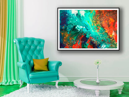 "Coastal Migration," Canvas Prints and Paper Prints from my Abstract Fluid Pour Painting