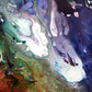 Comet, fluid space art abstract painting by Sally Trace