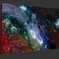 Comet, fluid space art abstract painting by Sally Trace