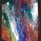 Comet, fluid space art abstract painting by Sally Trace