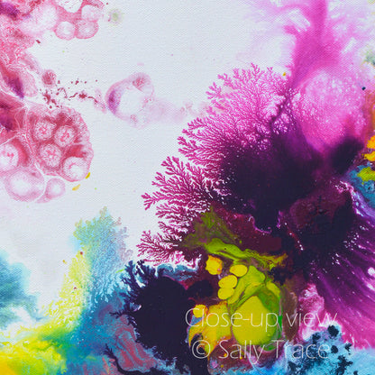 Coming Alive, fluid art giclee prints by Sally Trace