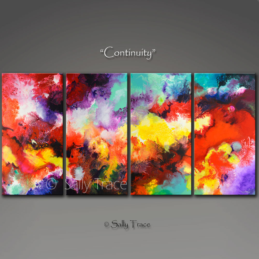 Continuity, multi panel canvas giclee prints by Sally Trace