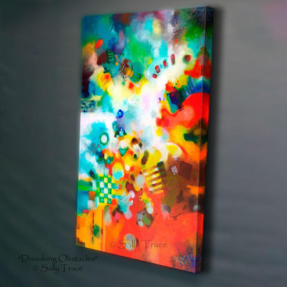 Dissolving Obstacles, giclee print on canvas by Sally Trace