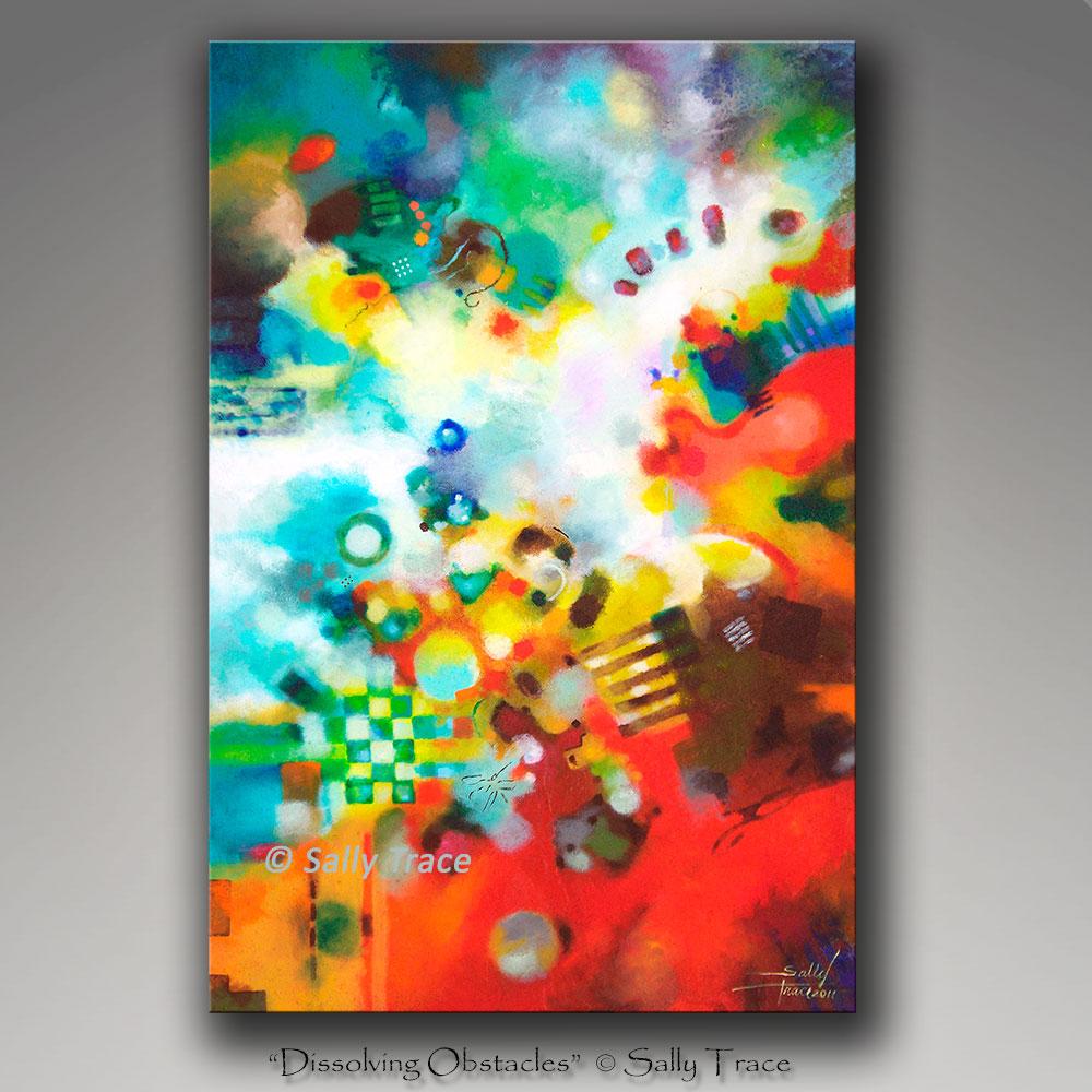 Dissolving Obstacles, giclee print on canvas by Sally Trace