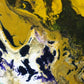 Modern fluid art painting, acrylic on canvas, framed, by Sally Trace