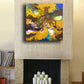 Modern fluid art painting, acrylic on canvas, framed, by Sally Trace