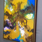 Modern fluid art painting, acrylic on canvas, framed, by Sally Trace