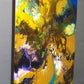 Modern fluid art painting, acrylic on canvas, framed, by Sally Trace