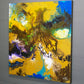 Modern fluid art painting, acrylic on canvas, framed, by Sally Trace
