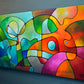 Equanimity, contemporary abstract modern art prints for sale by Sally Trace, side view
