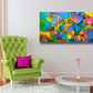 "Equilibrium" original geometric abstract painting for sale by Sally Trace, wall art view