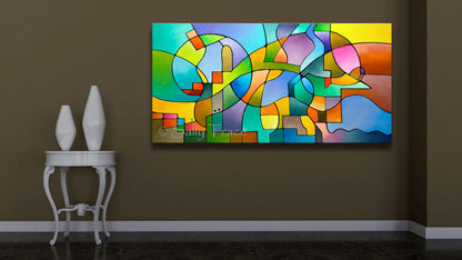 Equilibrium, contemporary art for sale by Sally Trace, room view