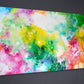 Ethereal Resonance, giclee print on stretched canvas from the original fluid painting by Sally Trace, side view