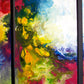 Exes and Ohs, triptych fluid acrylic painting on canvas by Sally Trace