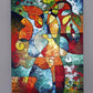 "Sweet November" original geometric textured palette knife painting by Sally Trace