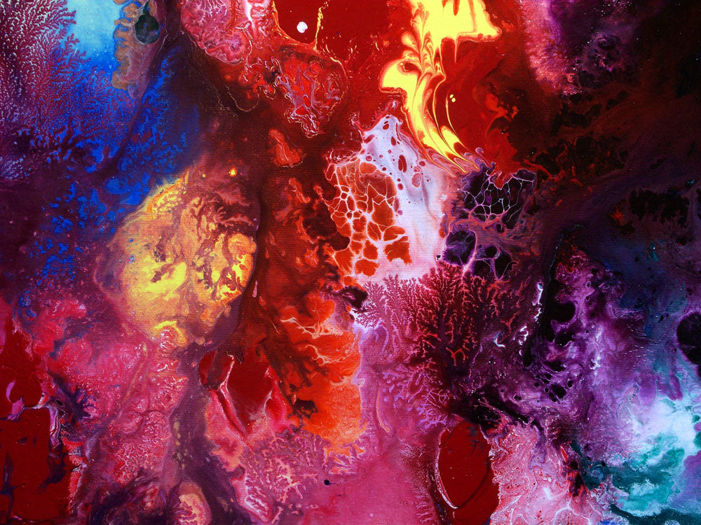 Modern art, contemporary fluid art painting, original abstract painting on stretched canvas by Sally Trace