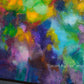 Abstract mixed media textured impasto painting "Garden Rapture" 24x36 inches, 1.5 inches deep with a very textured surface.  Original abstract art for sale.  I was really enjoying the late summer blossoms this year, and the feeling made it's way into this painting.  Filled with beautiful, colorful summer floral blossoms. Detail view.