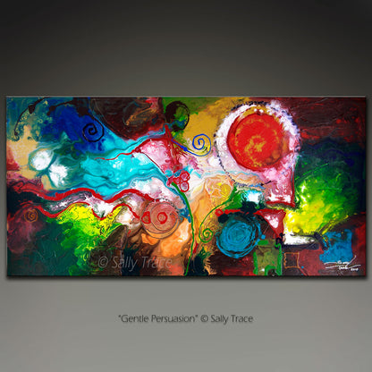 Modern abstract art prints on canvas by Sally Trace, "Gentle Persuasion"