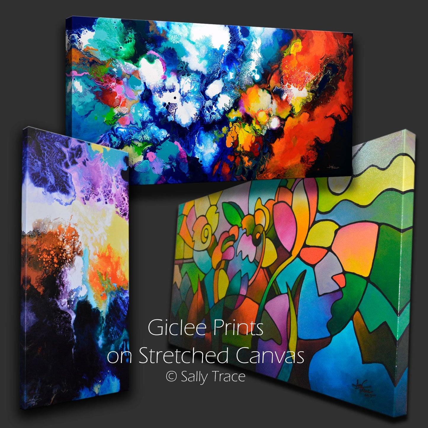 Giclee prints on stretched canvas by sally trace