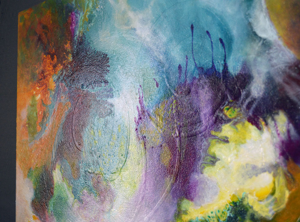 Gossamer, original abstract art painting by Sally Trace