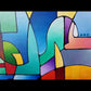 This is a video of Sally's original geometric painting "Synchronism"