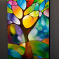 Singing Tree, original textured landscape painting by Sally Trace, side view