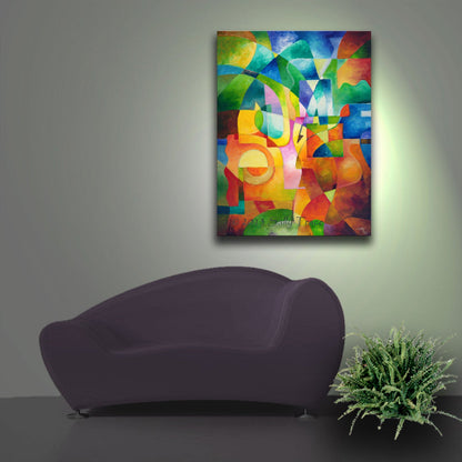 "Just Outside" Abstract Painting Canvas and Paper Prints