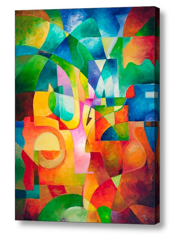 "Just Outside" Abstract Painting Canvas Giclee Prints