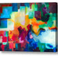 Abstract geometric painting giclee print on canvas by Sally Trace "To See Beyond"
