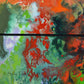 Original abstract painting, four canvas painting "In the Vortex by Sally Trace, detail