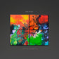 Original abstract painting, four canvas painting "In the Vortex by Sally Trace