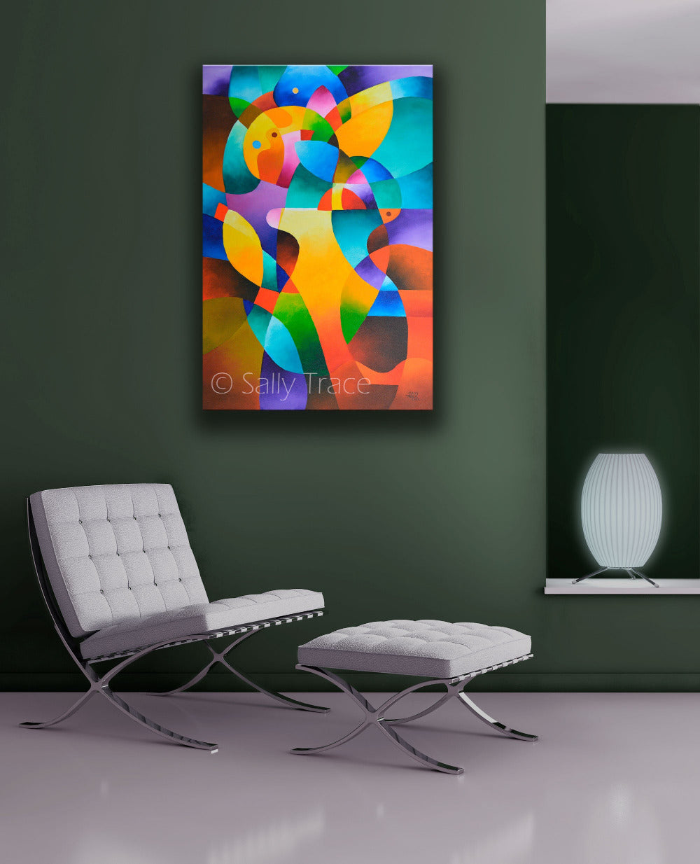 Third Level Harmonics Color Field Painting Giclee Print on Canvas – Sally  Trace Abstract Paintings