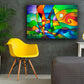Modern geometric art painting "Into the Wind" by Sally Trace