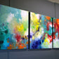 Holding the High Watch, modern contemporary triptych abstract print set by Sally Trace