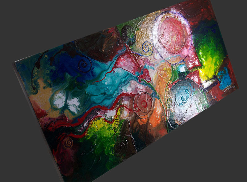 Gentle Persuasion, giclee print on canvas from my original fluid abstract pout painting