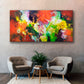 "The Fullness of Manifestations" fine art prints of an original abstract fluid painting by Sally Trace, a contemporary artwork for the home of office, decotr for your living room, dining room, colorful abstract art paintings, abstract art for sale by the artist, room view